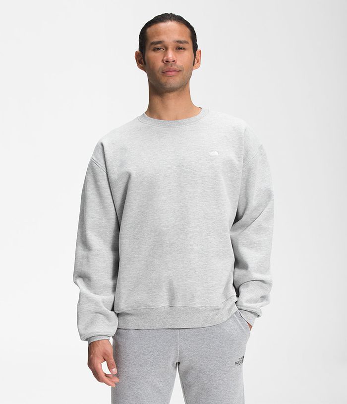 The North Face Mens Sweatshirt City Standard Crew 972AONKHC - Light Grey